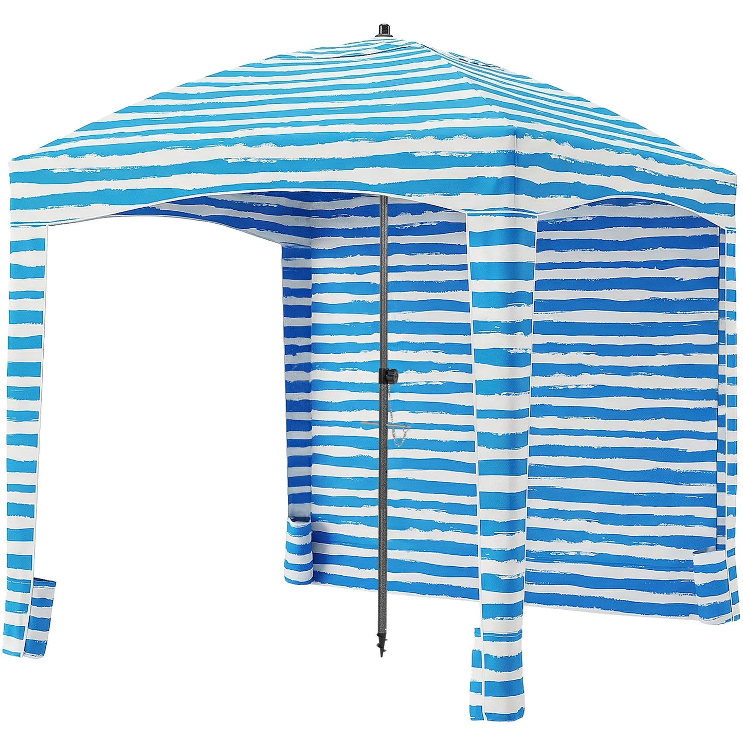 JHK Beach Tent Sun Shelter 6x6 FT, UPF 50+ Beach Canopy with Side Wall, Portable Wind-Resistant Cabana for Family Beach Trips and Outdoor Activities