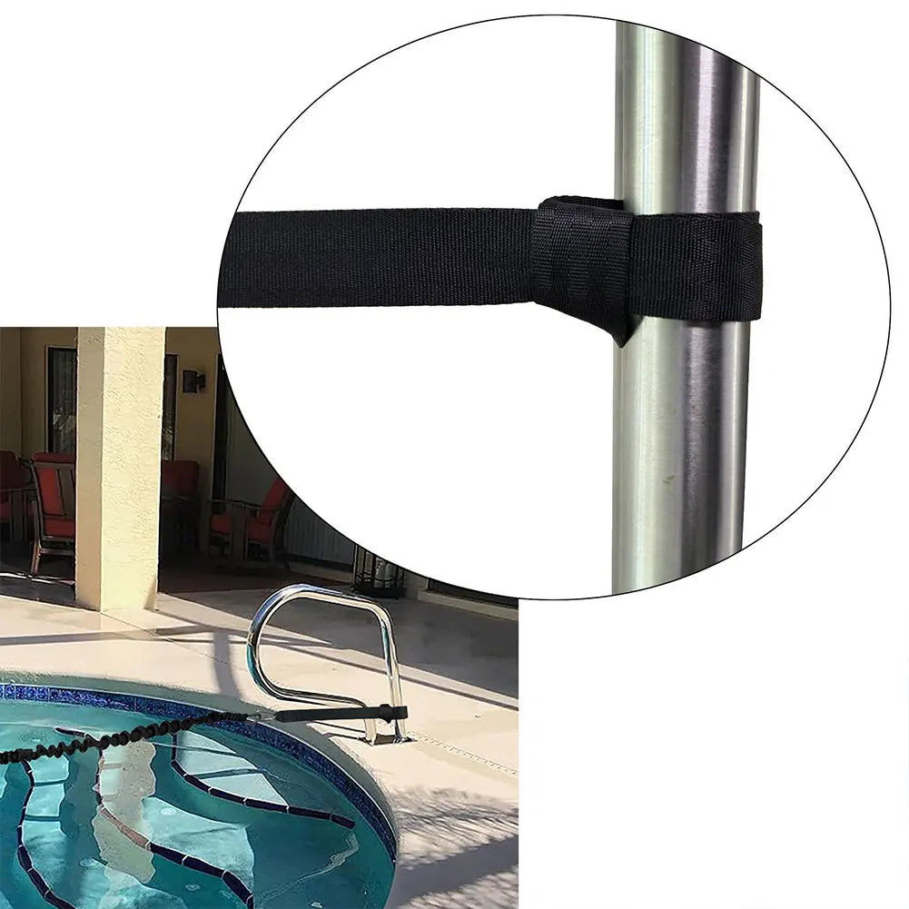 Stationary Swimming Aquatic Resistance Belt Pool Swim Trainer Belt Harness Swim Training Leash for Swim Training and Exercise