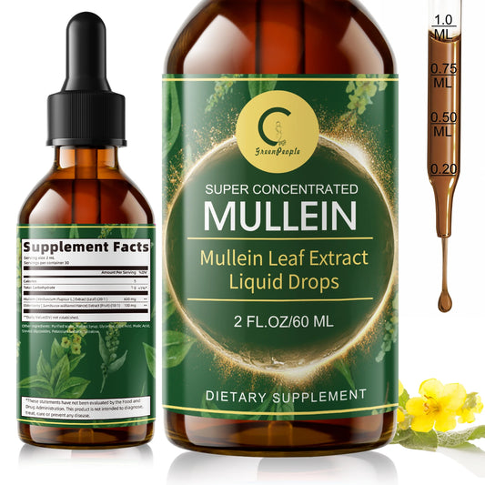 GPGP GreenPeople Mullein Lung Support Drops 60ml – Natural Herbal Formula for Respiratory, Immune & Digestive Wellness