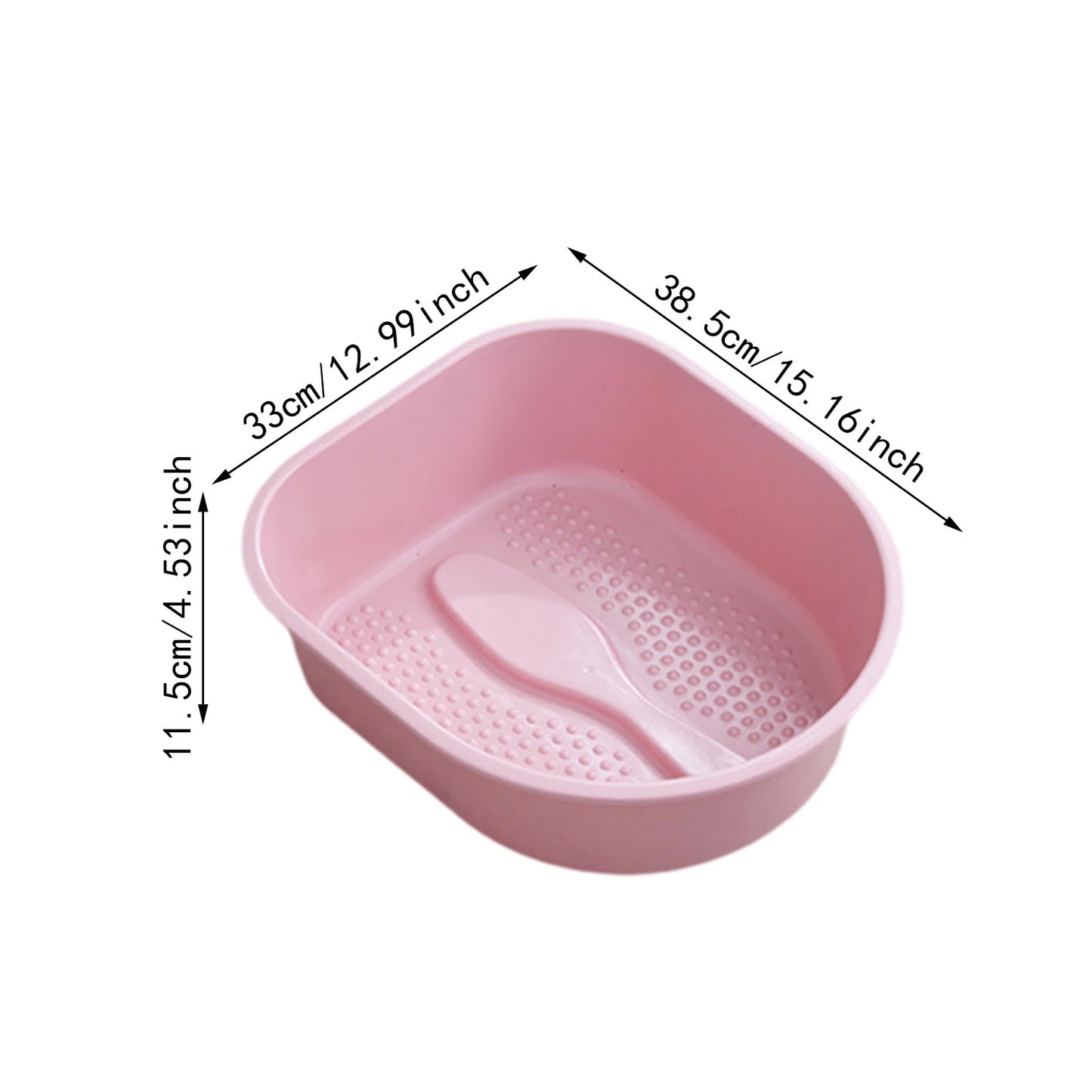 Portable Foot Bath Tub Massage Bucket – Deep Soaking Pedicure Basin for Dry Cracked Feet Relief, Home Spa Foot Soaker for Adults, Men & Women