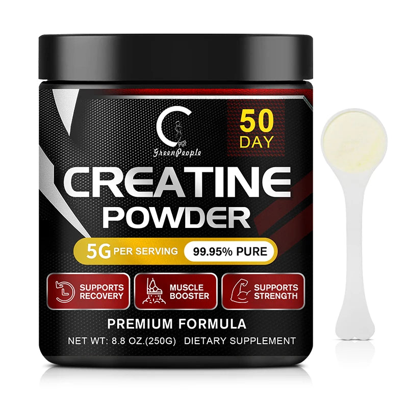 GPGP GreenPeople Creatine Monohydrate Powder – Unflavored Workout Supplement for Muscle Growth, Recovery & Athletic Performance