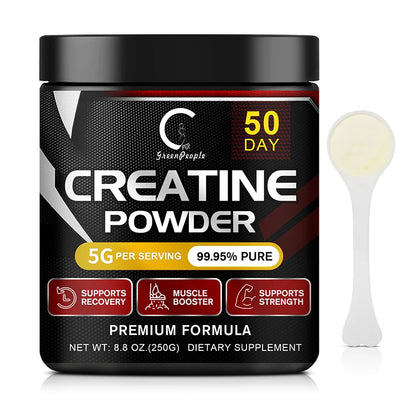 GPGP GreenPeople Creatine Monohydrate Powder – Unflavored Workout Supplement for Muscle Growth, Recovery & Athletic Performance