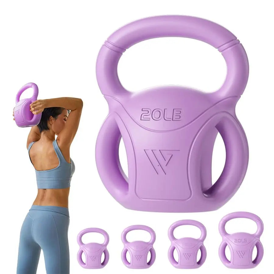 Women's Kettlebell Weights 5/10/15/20 LB – Fitness Training for Russian Twists, Ab Exercises, Weightlifting & Full-Body Workouts