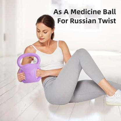 Women's Kettlebell Weights 5/10/15/20 LB – Fitness Training for Russian Twists, Ab Exercises, Weightlifting & Full-Body Workouts