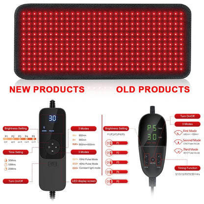 Infrared Red Light Therapy Heating Pad for Body, LED Cushion Mat for Waist, Back and Shoulder Pain Relief, Muscle Recovery & Relaxation