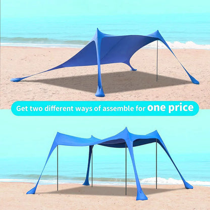 Large Outdoor Canopy Tent – Portable Sun Protection Shelter for Beach, Camping, Picnic, Fishing & Lawn Activities