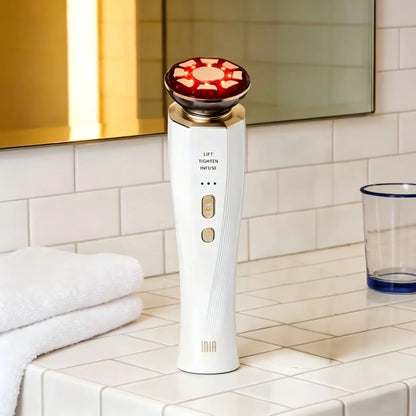 3-in-1 Red Light Therapy Facial & Neck Beauty Device | Skin Tightening, Depuffing & Firming Skincare Tool for Anti-Aging Care