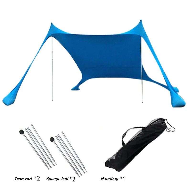 Large Outdoor Canopy Tent – Portable Sun Protection Shelter for Beach, Camping, Picnic, Fishing & Lawn Activities