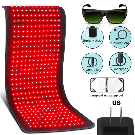 Infrared Red Light Therapy Heating Pad for Body, LED Cushion Mat for Waist, Back and Shoulder Pain Relief, Muscle Recovery & Relaxation