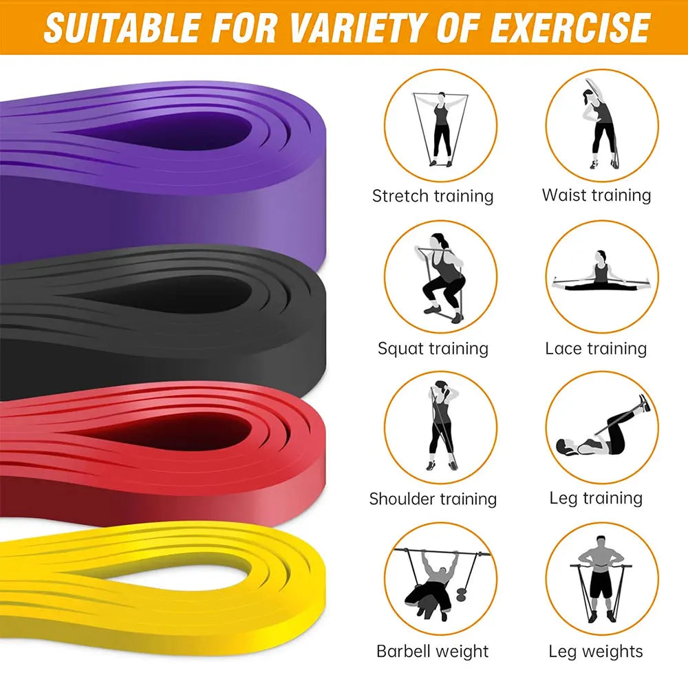 Resistance Bands Set for Men & Women – Pull Up Assistance Bands for Home Gym, Strength Training, Body Stretching, Physical Therapy & Full Body Workout