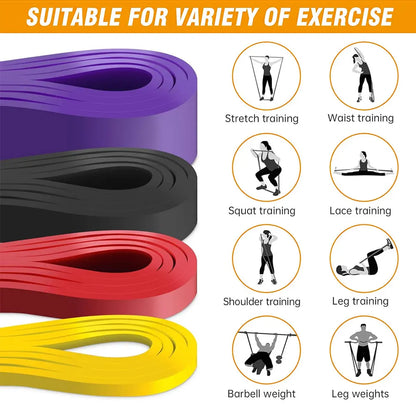 Resistance Bands Set for Men & Women – Pull Up Assistance Bands for Home Gym, Strength Training, Body Stretching, Physical Therapy & Full Body Workout