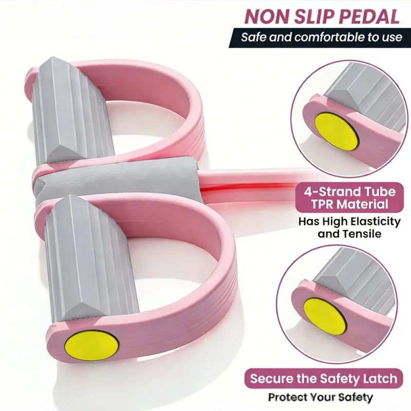 Home Pedal Puller Fitness Band – Full Body Resistance Trainer for Core, Arms & Legs, Eco-Friendly Latex Exercise Band