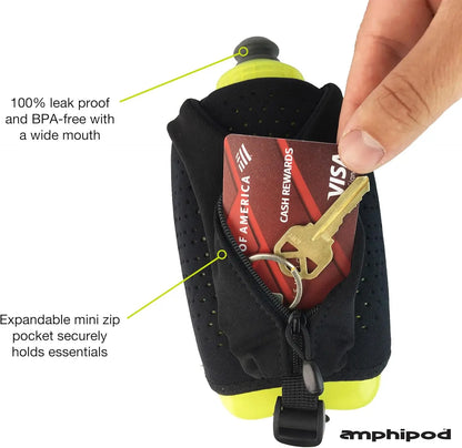 Hydraform Handheld Water Bottle BPA-Free Insulated for Ultra-Running Walking, 10.5 oz Charcoal