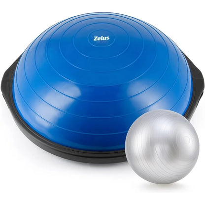25-Inch Balance Ball Trainer with Wobble Board, 660 lb Capacity Inflatable Half Exercise Ball with Non-Slip Base for Core Strength, Balance & Home Fitness