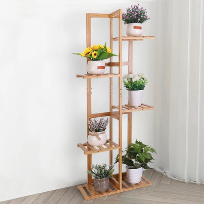 Tall Bamboo Plant Stand 5/6 Tier Corner Plant Shelf, Multi-Tier Flower Pot Display Rack for Indoor Outdoor Use
