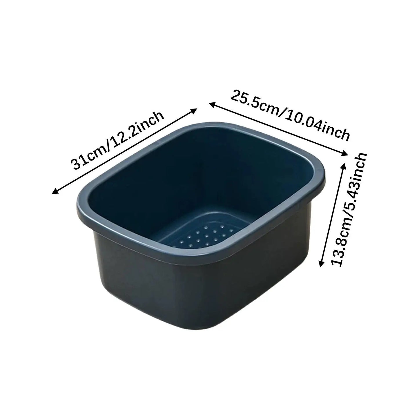 Portable Foot Bath Tub Massage Bucket – Deep Soaking Pedicure Basin for Dry Cracked Feet Relief, Home Spa Foot Soaker for Adults, Men & Women