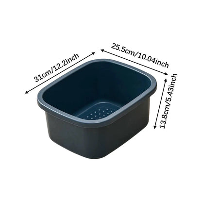 Portable Foot Bath Tub Massage Bucket – Deep Soaking Pedicure Basin for Dry Cracked Feet Relief, Home Spa Foot Soaker for Adults, Men & Women
