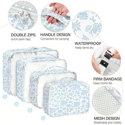 8-Piece Travel Packing Cubes Set – Lightweight Luggage Organizers with Compression Storage Bags for Clothing, Shoes & Accessories