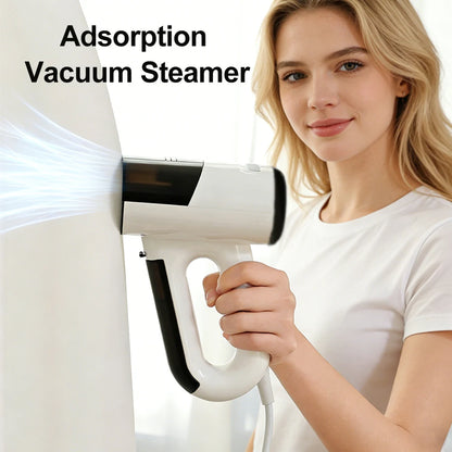 Portable 1000W Garment Steamer Iron, 2-in-1 Steam & Dry Ironing with Vacuum Adsorption Technology for Fast Wrinkle Removal