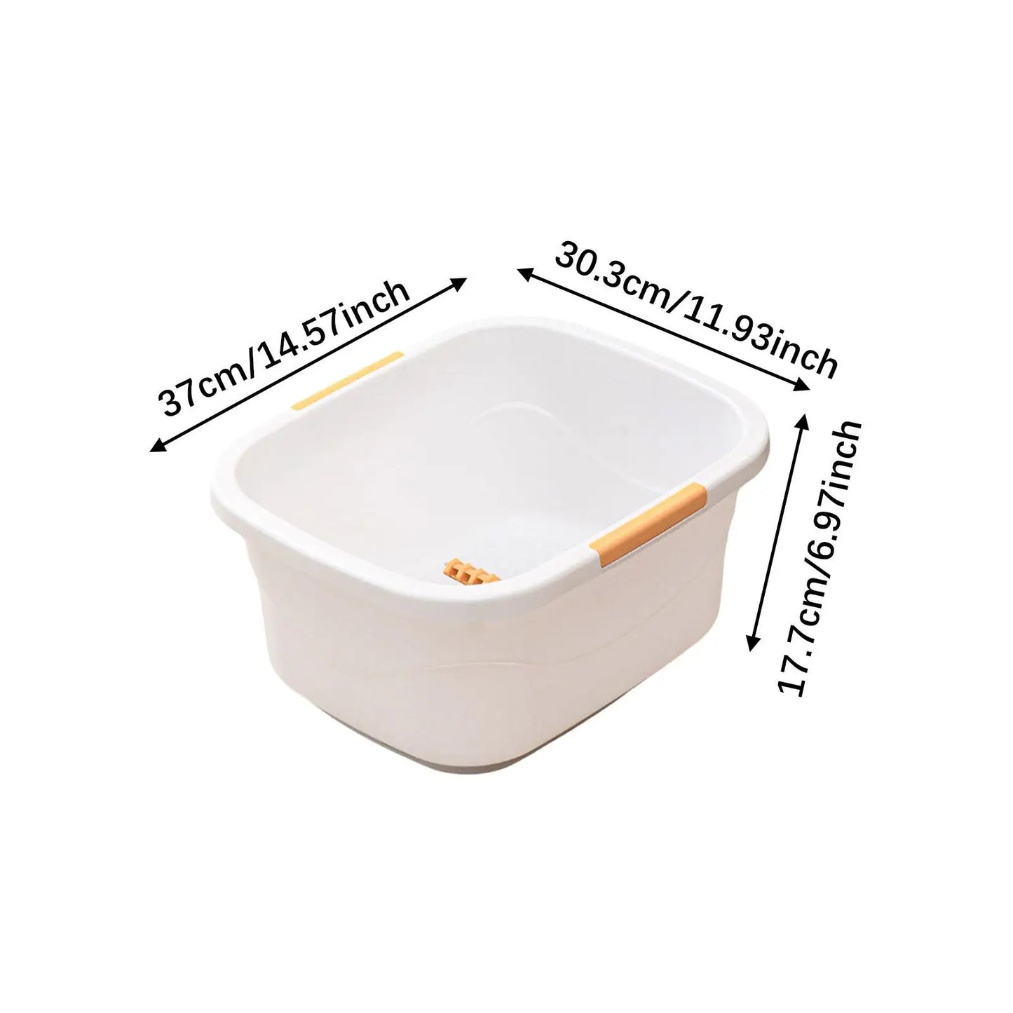 Portable Foot Bath Tub Massage Bucket – Deep Soaking Pedicure Basin for Dry Cracked Feet Relief, Home Spa Foot Soaker for Adults, Men & Women