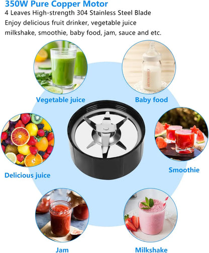 350W Portable Blender for Smoothies, Shakes & Juices, Easy Clean & Compact Design