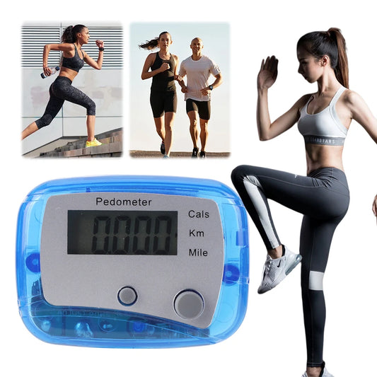 Electronic Walking Pedometer Step Counter with Calorie & Distance Tracker, Digital Pedometer for Walking and Running, Mile/Kilometer Display, 0-99,999 Step Count Fitness Activity Monitor