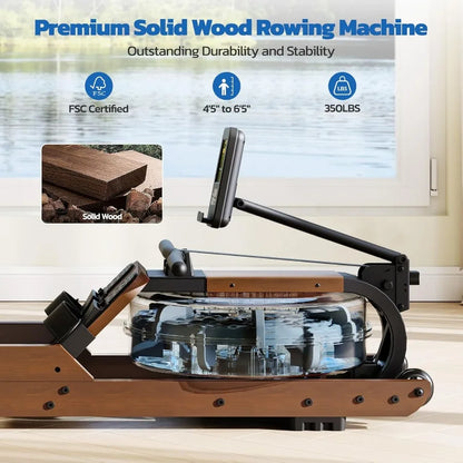 Home Water Rowing Machine with LCD Monitor, Foldable Rower, 400 lb Weight Capacity, Quiet Water Resistance for Full Body FitnessHome Water Rowing Machine with LCD Monitor, Foldable Rower, 400 lb Weight Capacity, Quiet Water R