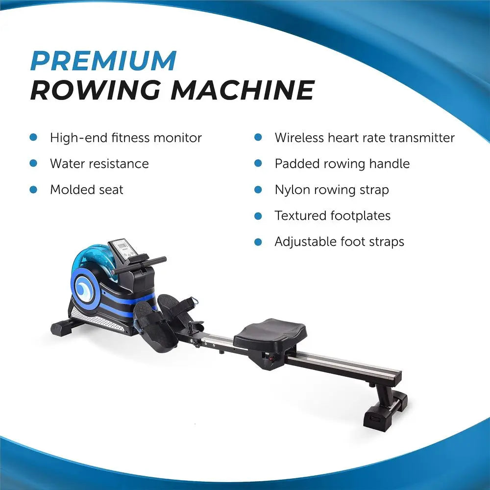InMotion Compact Rowing Machine with Adjustable Resistance – Smooth Full-Body Cardio Rower for Home Gym