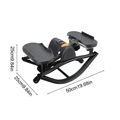 Rock Stepper Exercise Equipment – Compact Silent Side Stepper Machine for Legs, Abs and Glutes, Home Fitness Trainer for Women