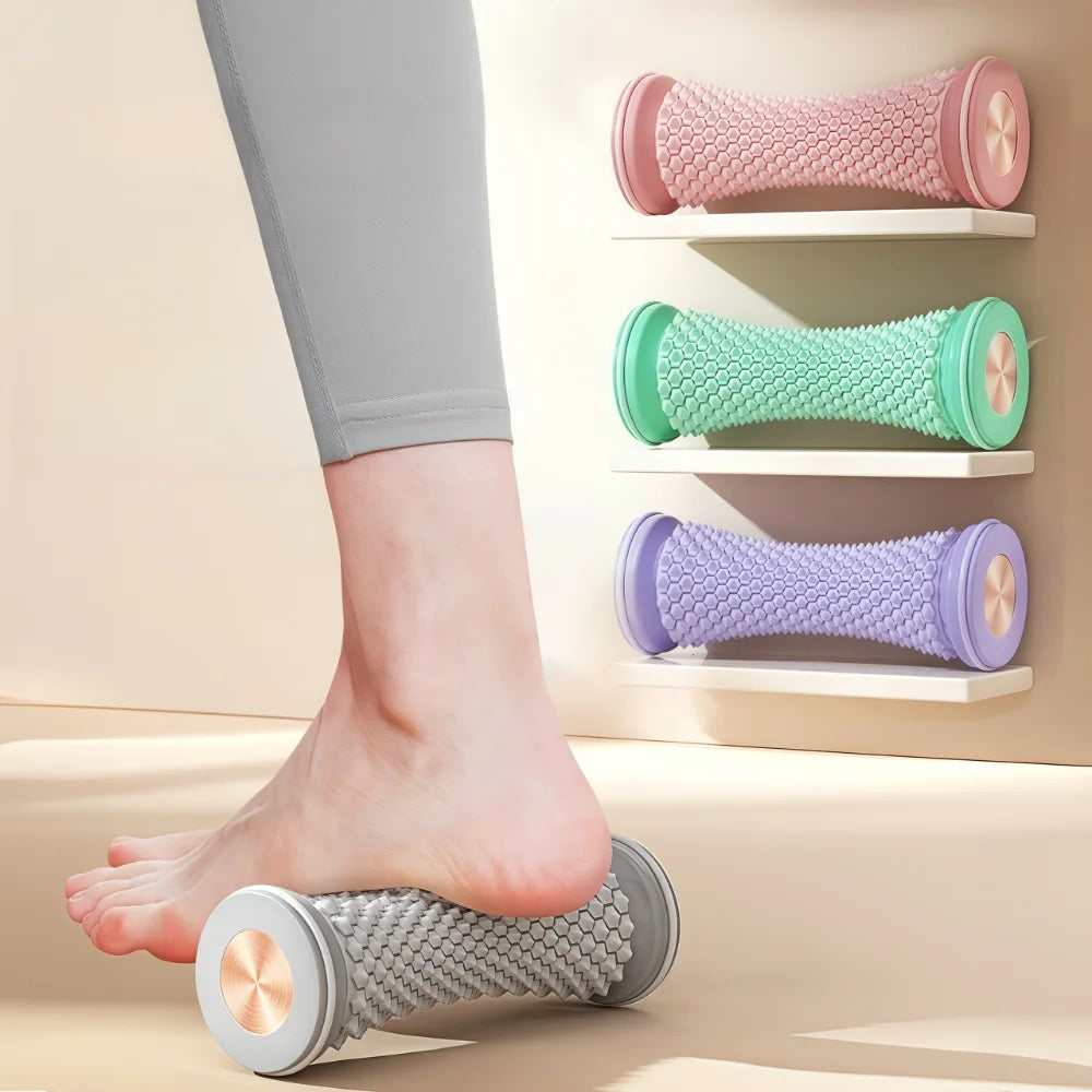 Foot Massage Roller and Yoga Massage Ball Set, Plantar Fascia Massager for Foot Pain Relief and Muscle Recovery