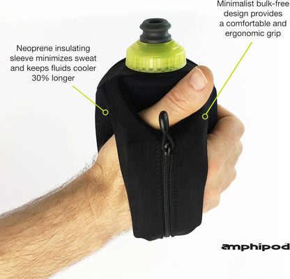 Hydraform Handheld Water Bottle BPA-Free Insulated for Ultra-Running Walking, 10.5 oz Charcoal