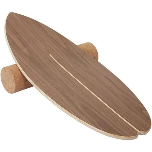 Surf Style Balance Board with Wheel – Indoor Fitness Trainer for Balance, Coordination, Core Workouts & Board Sports Practice