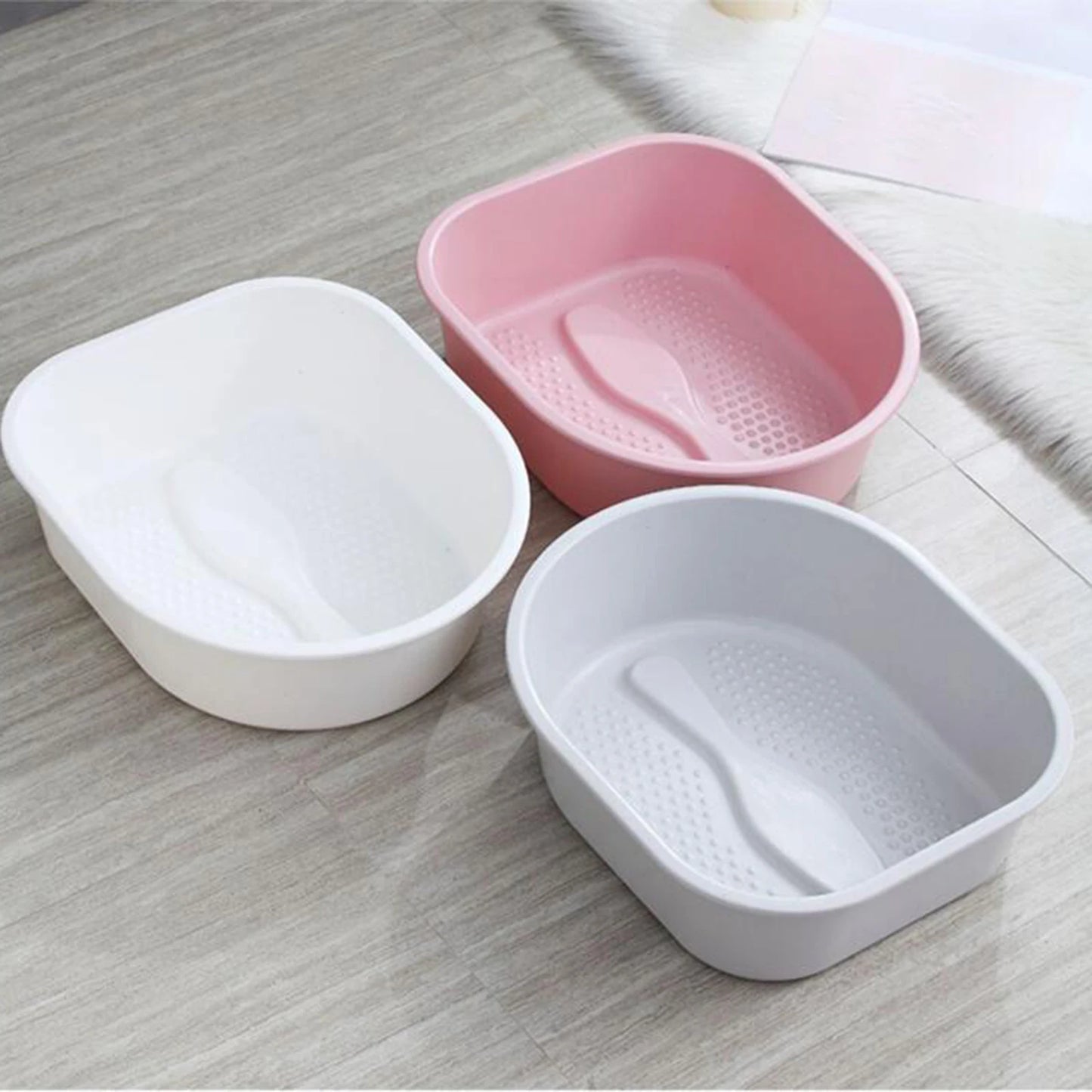 Portable Foot Bath Tub Massage Bucket – Deep Soaking Pedicure Basin for Dry Cracked Feet Relief, Home Spa Foot Soaker for Adults, Men & Women