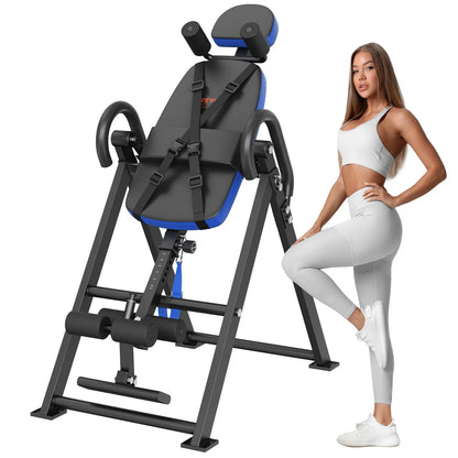 SucceBuy Heavy Duty Inversion Table, 300 lb Capacity Back Stretcher & Spinal Decompression Machine with Adjustable Headrest, Ankle Lock & Safety Belt