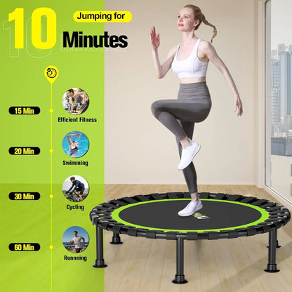Foldable Mini Trampoline, 40" Rebounder Trampoline for Adults & Kids, 440lbs Capacity Indoor Workout Exercise Equipment