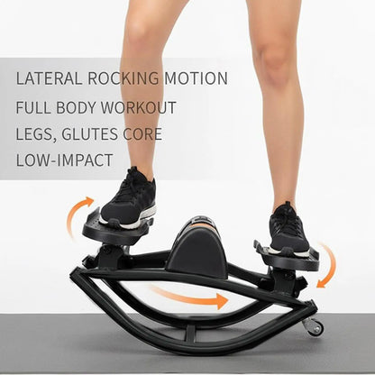 Rock Stepper Exercise Equipment – Compact Silent Side Stepper Machine for Legs, Abs and Glutes, Home Fitness Trainer for Women