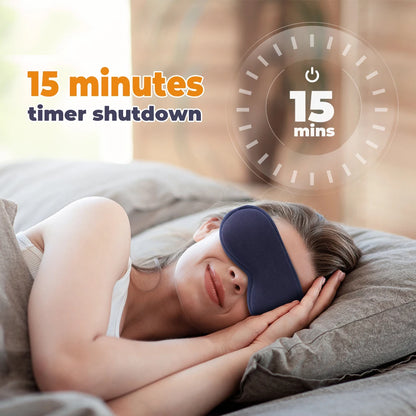Heated Eye Mask with Massage – 3D Sleep Mask, Constant Temperature Hot Compress, Smart Timer, Eye Strain & Dry Eye Relief