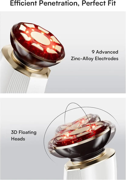 3-in-1 Red Light Therapy Facial & Neck Beauty Device | Skin Tightening, Depuffing & Firming Skincare Tool for Anti-Aging Care